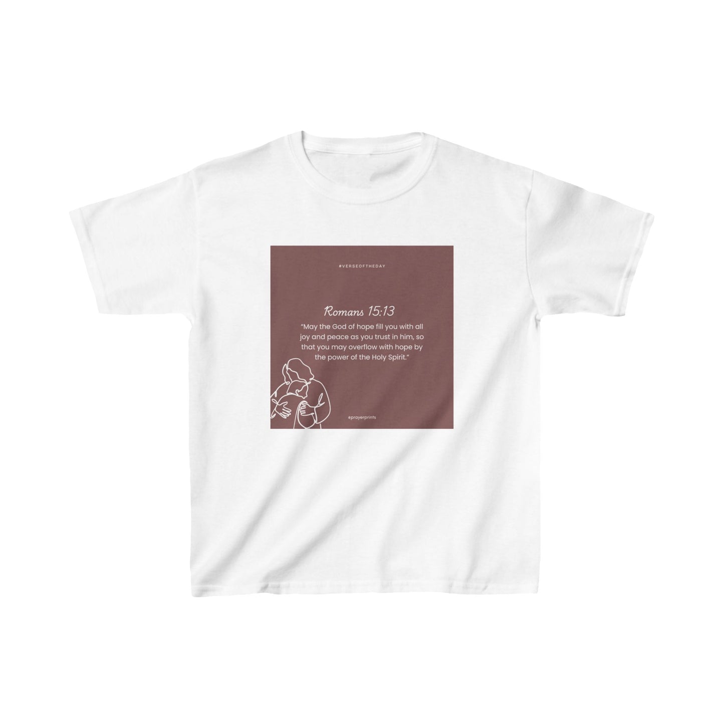 Inspirational Kids T-Shirt - Romans 15:13 Design