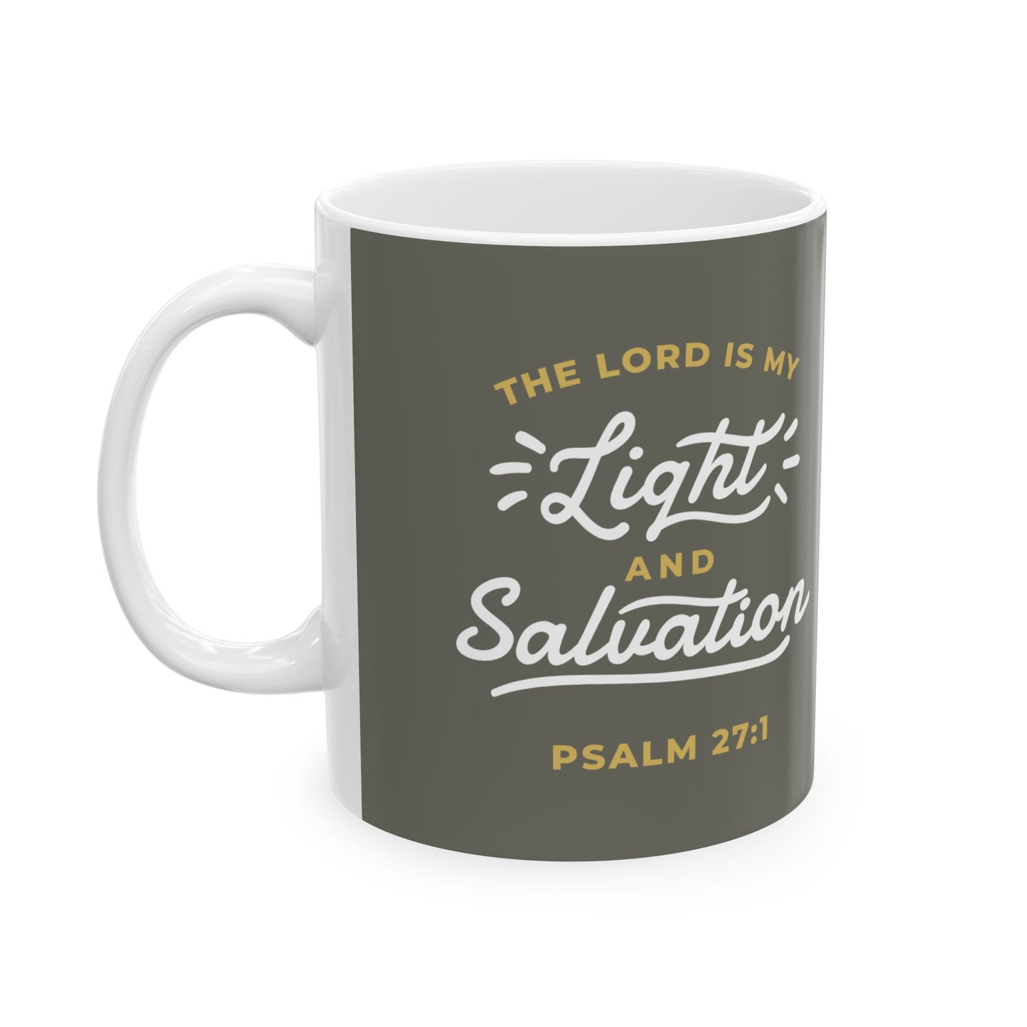 Inspirational Ceramic Mug - "The Lord is My Light and Salvation" - Perfect for Gifts and Daily Motivation