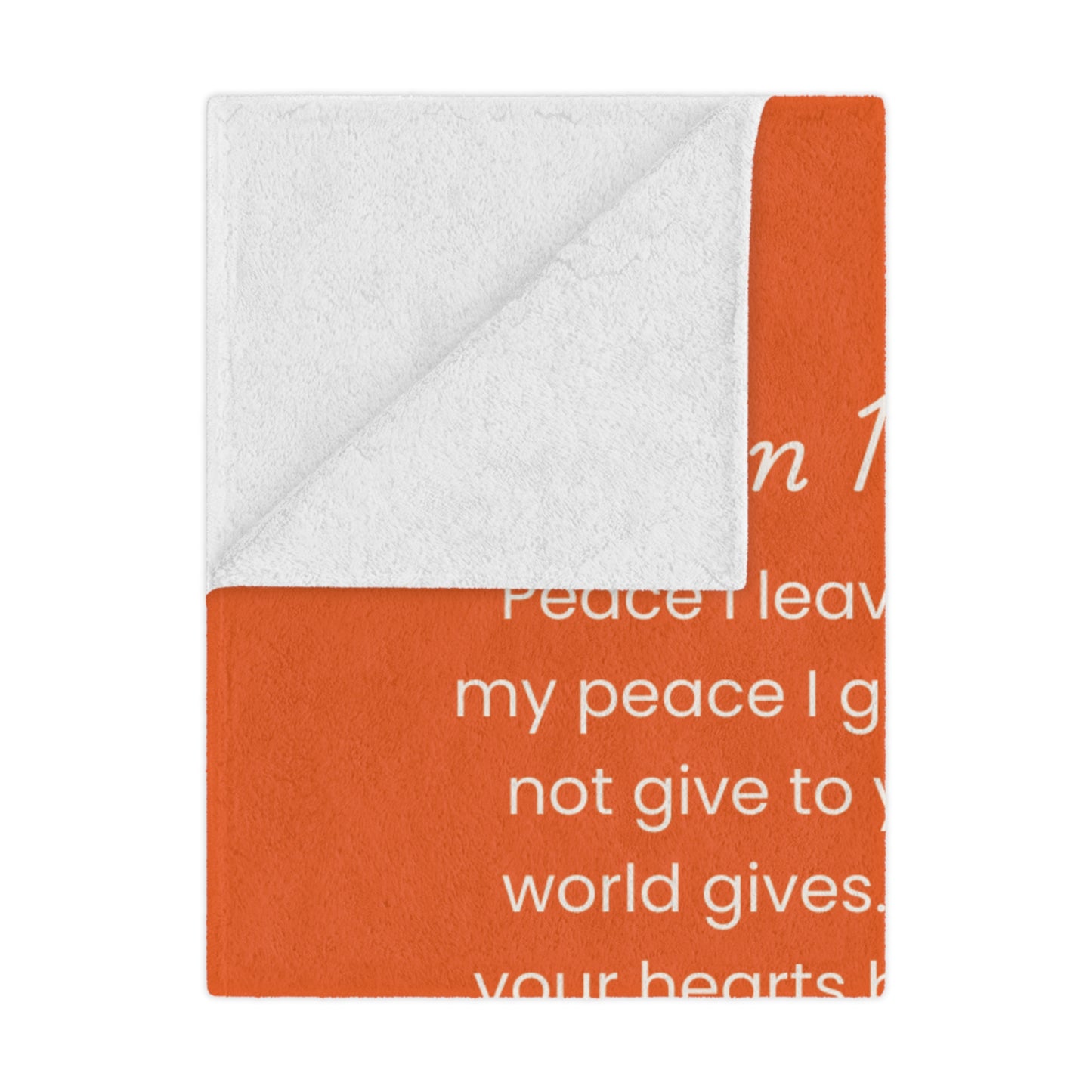Inspirational Bible Verse Microfiber Blanket - Cozy Comfort with John 14:27