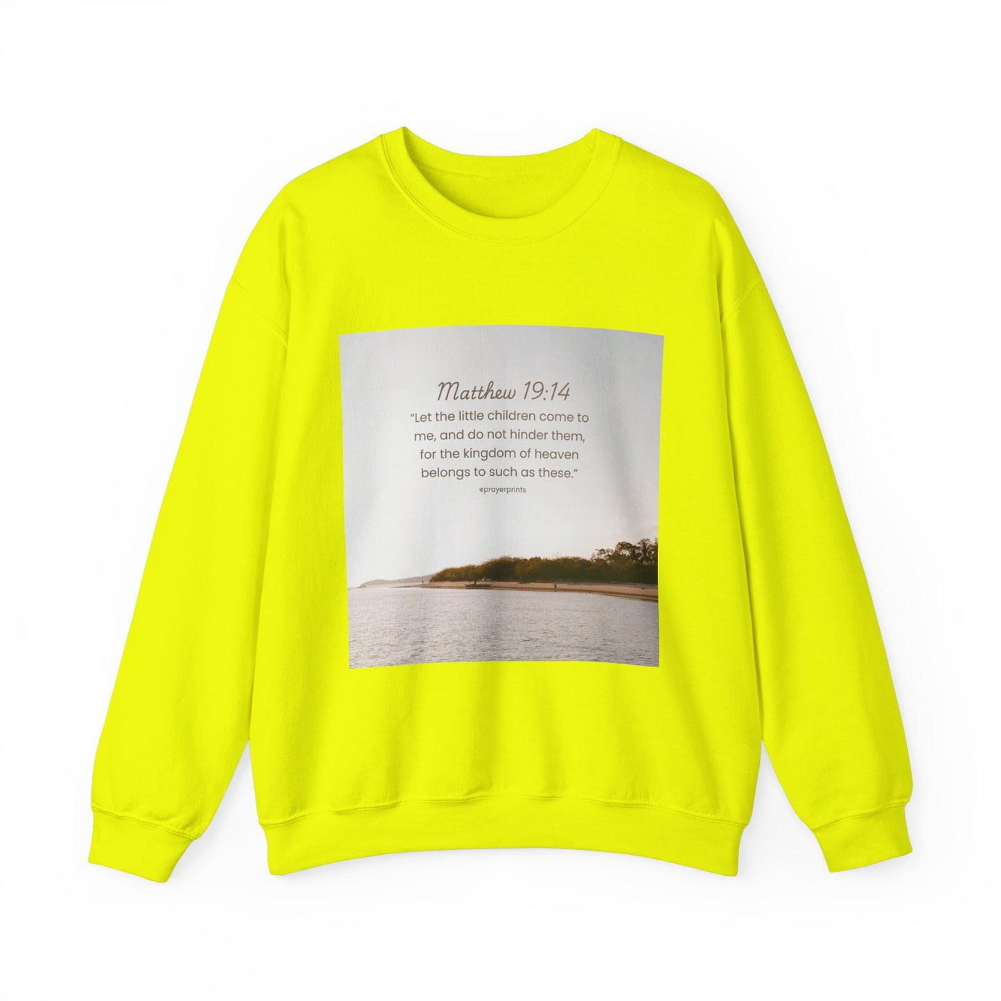 Inspirational Crewneck Sweatshirt with Biblical Verse - Unisex Heavy Blend