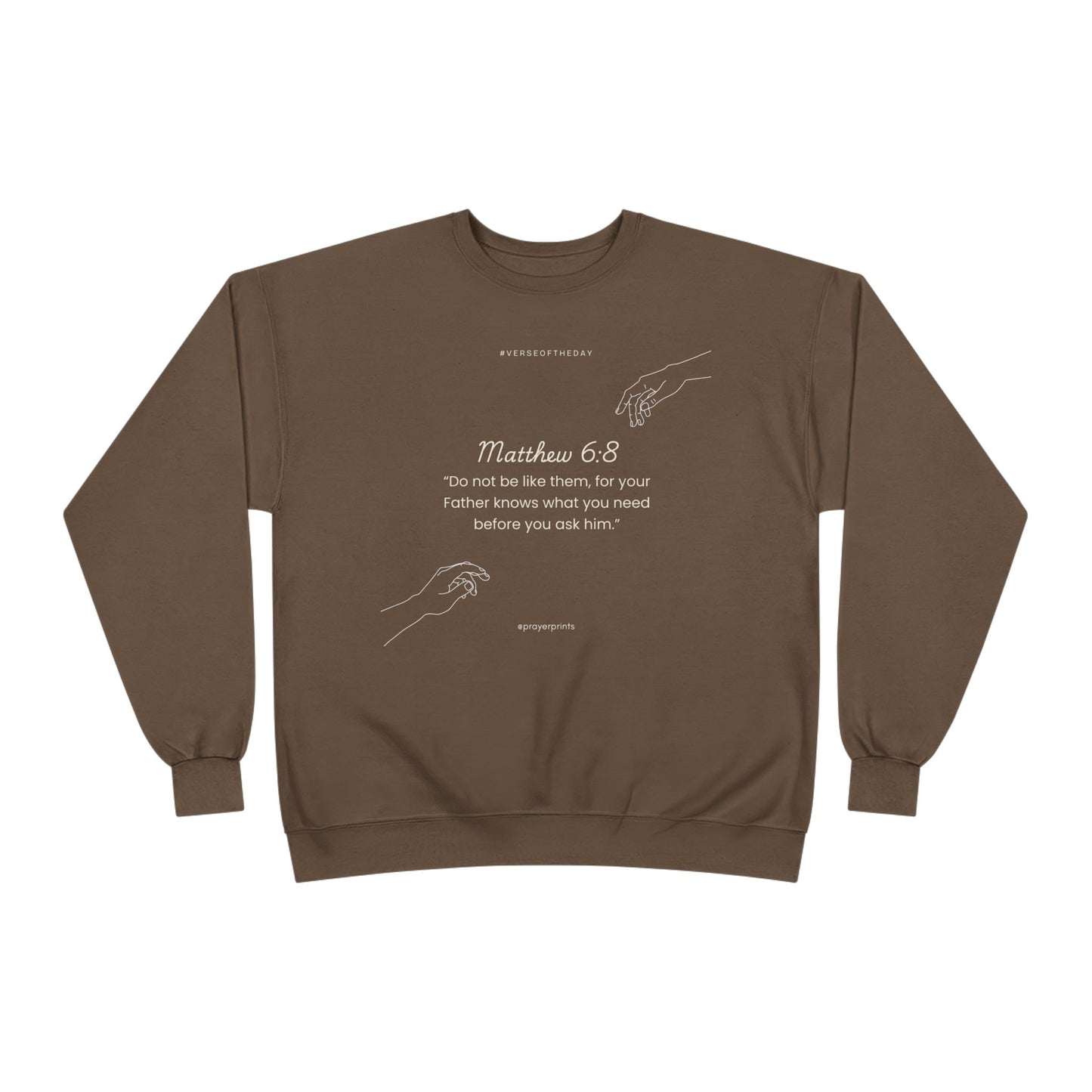 Inspirational Bible Verse Eco-Friendly Crewneck Sweatshirt