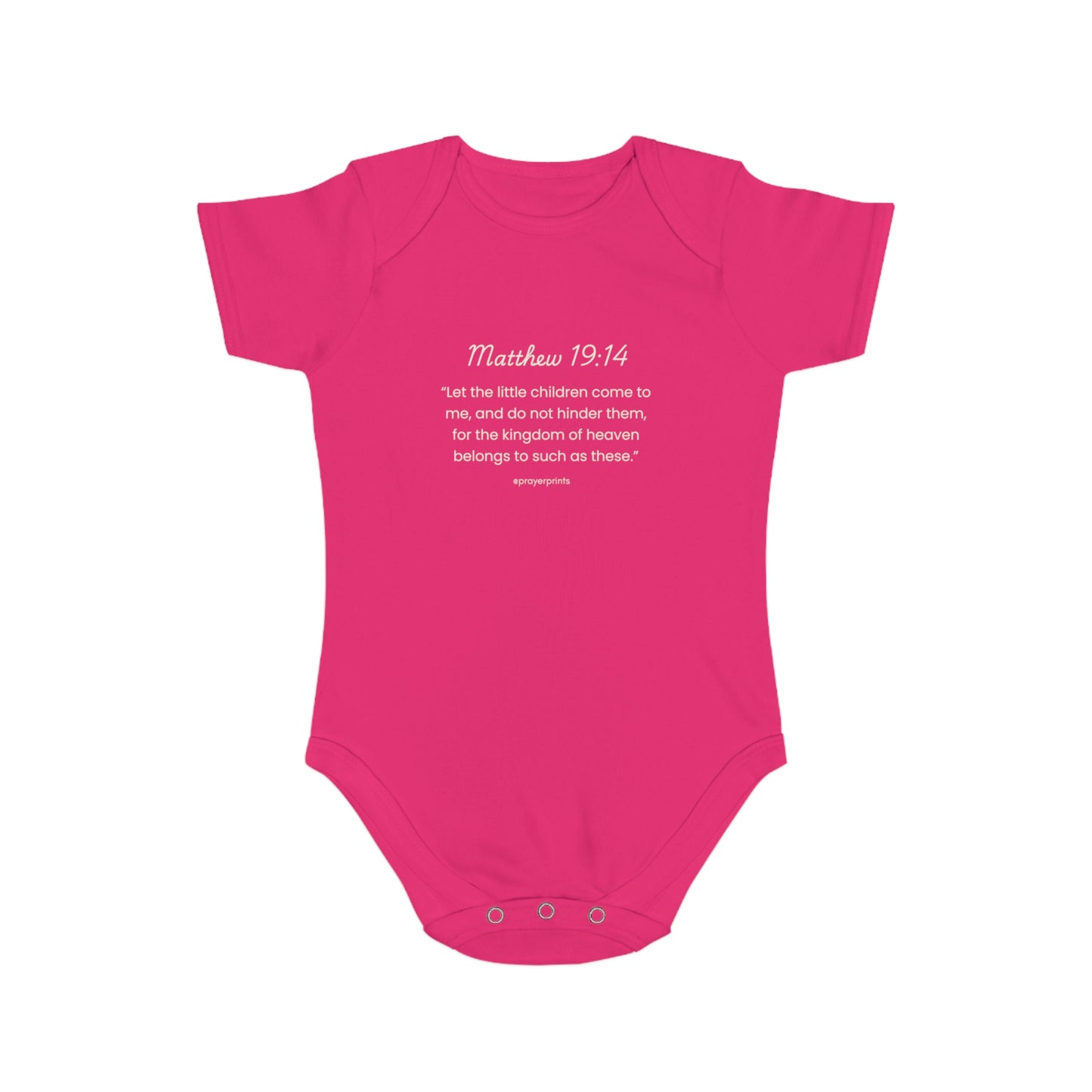 Inspirational Bible Verse Baby Bodysuit | Short Sleeve Infant Suit