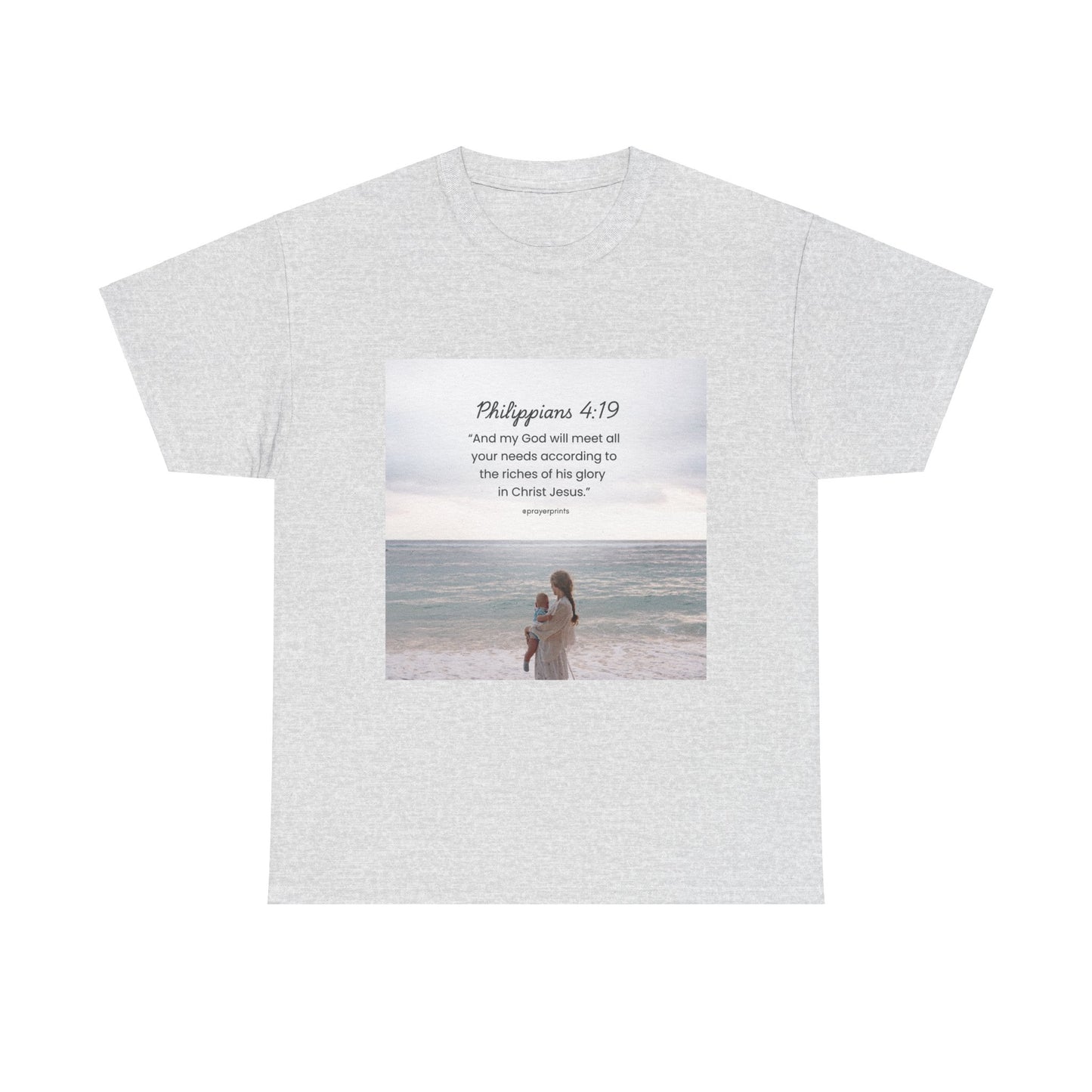 Inspirational Unisex Heavy Cotton Tee - 'Philippians 4:19'