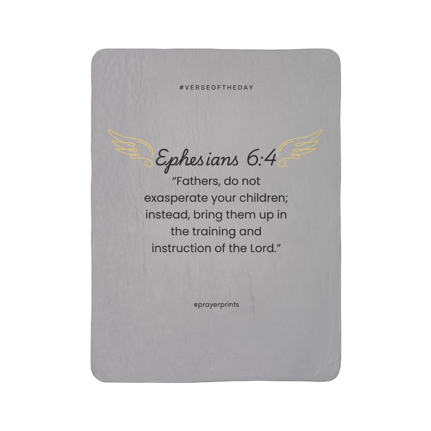 Inspirational Fleece Sherpa Blanket - Ephesians 6:4 - Cozy Gift for Dads