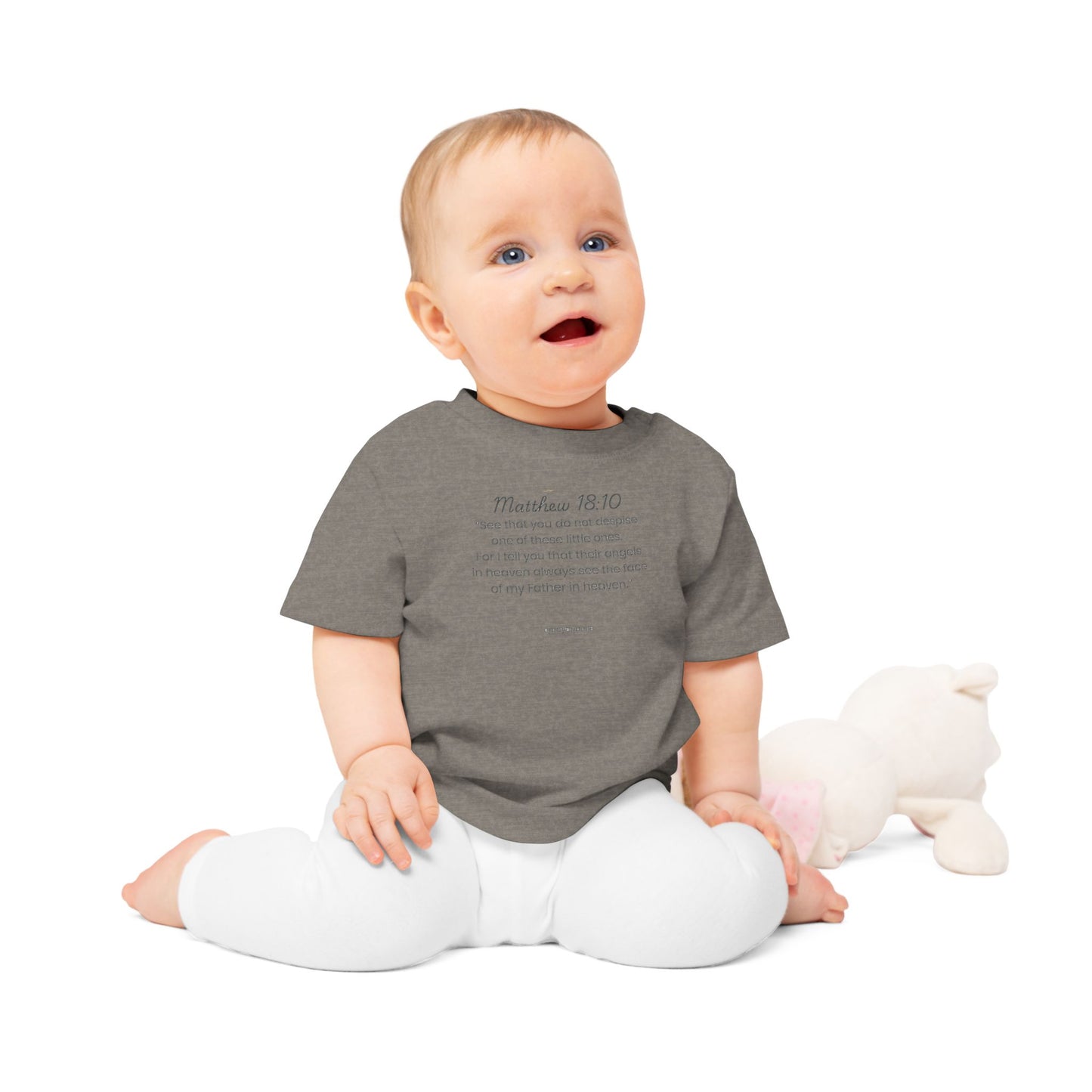 Cute Baby T-Shirt with Matthew 18:10 - Perfect for Christening and Everyday Wear