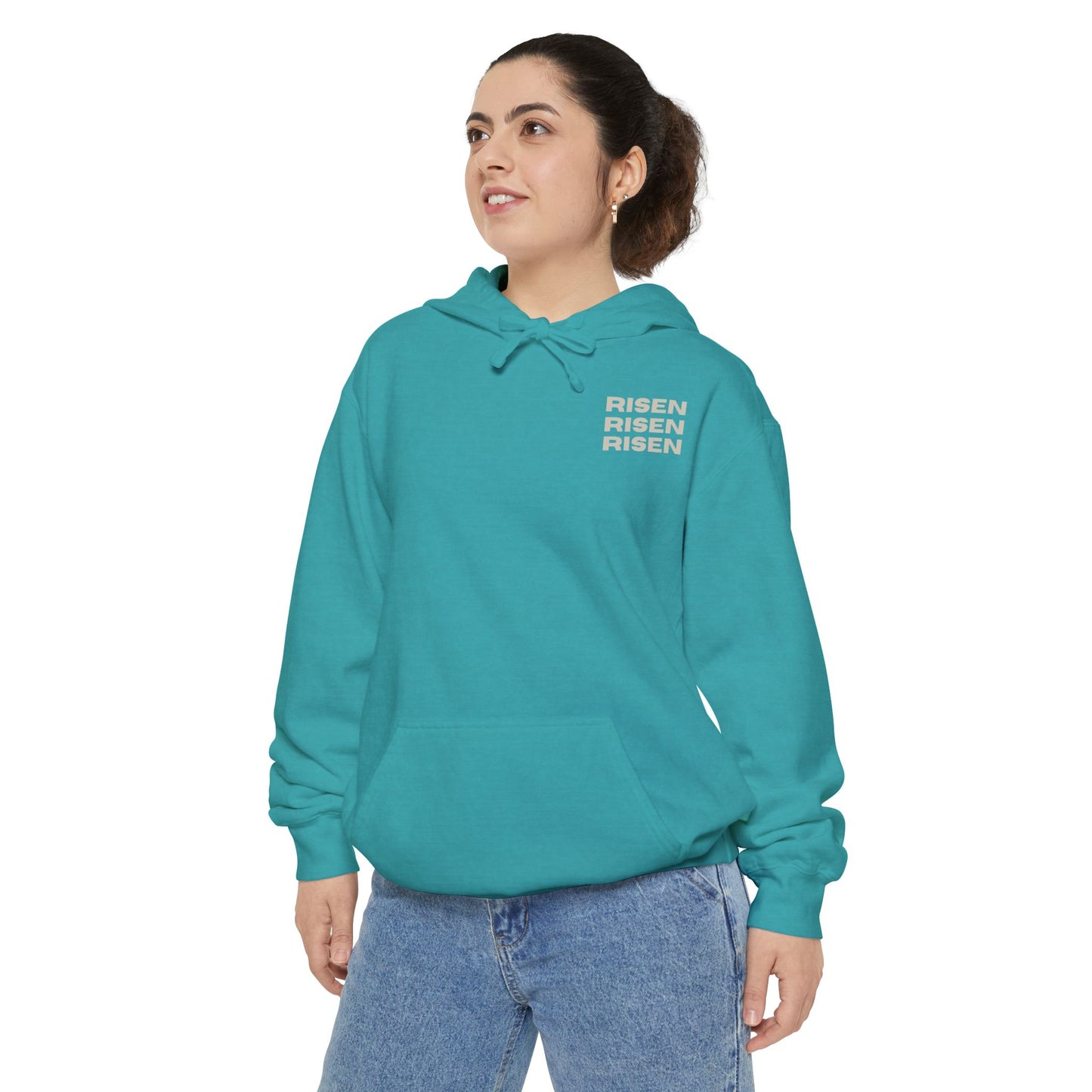 Risen Unisex Garment-Dyed Hoodie - Spirit of Renewal for Everyday Comfort