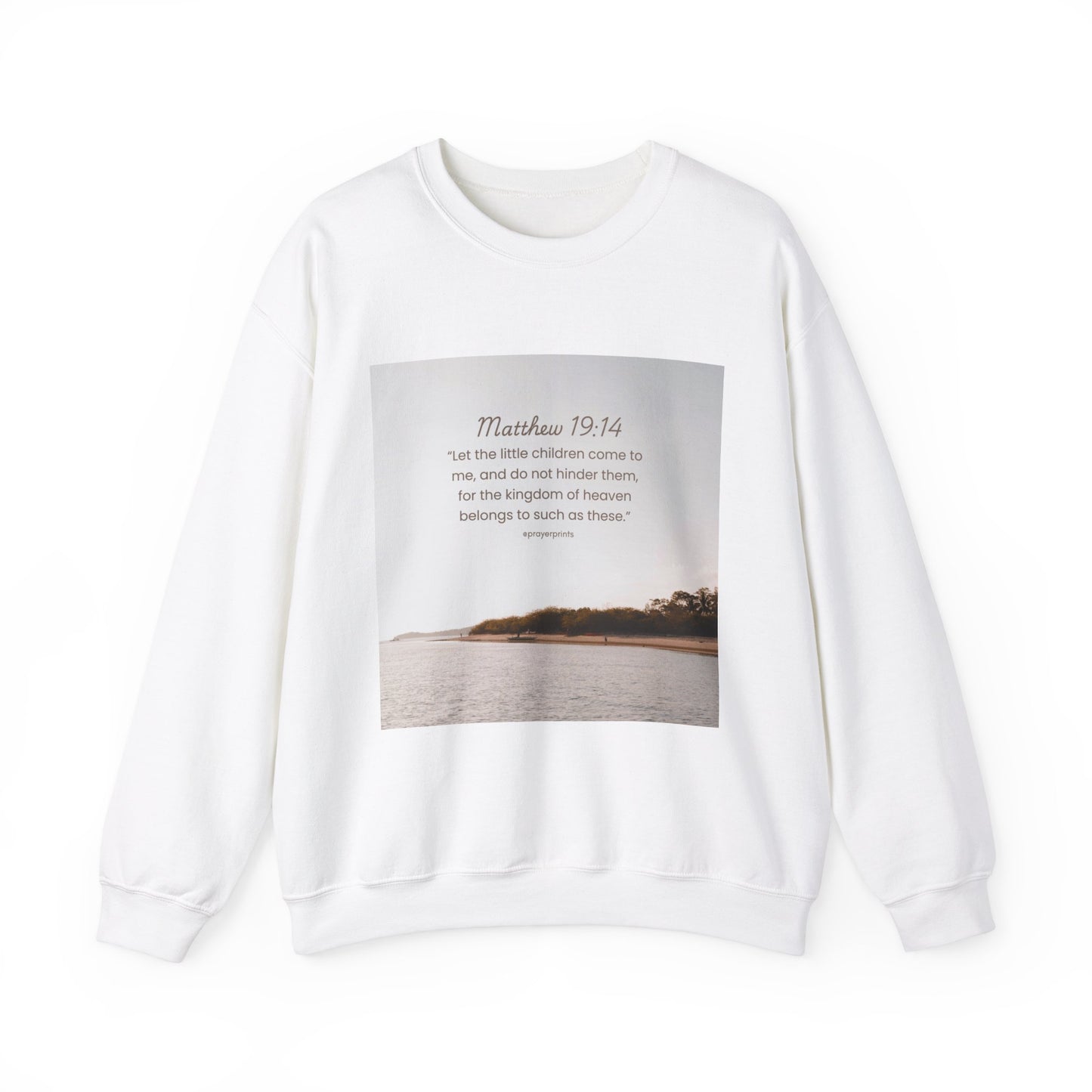 Inspirational Crewneck Sweatshirt with Biblical Verse - Unisex Heavy Blend