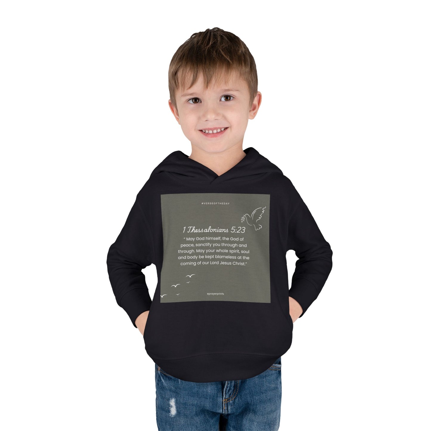Toddler Fleece Hoodie with Inspirational Bible Verse - Perfect Gift for Kids