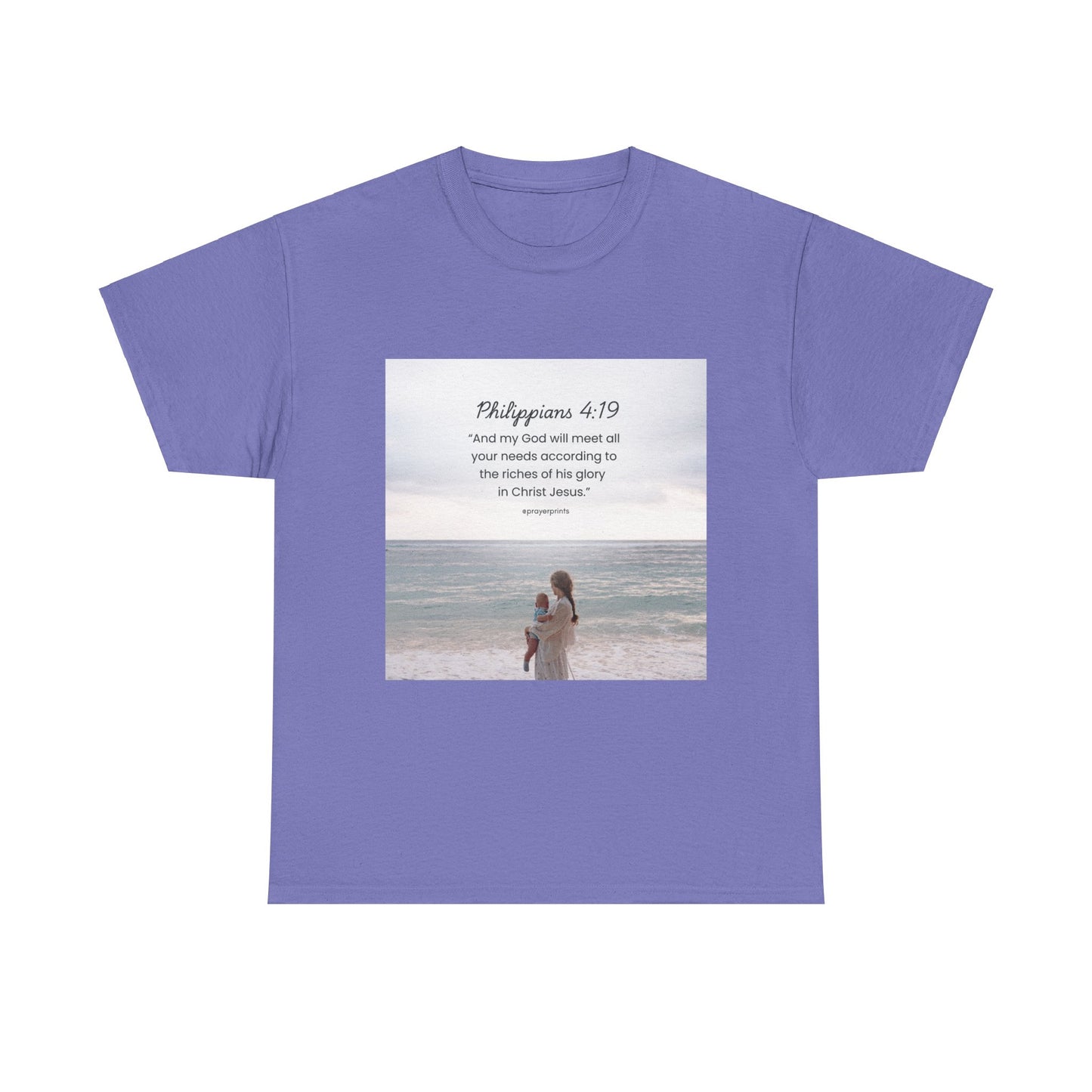 Inspirational Unisex Heavy Cotton Tee - 'Philippians 4:19'