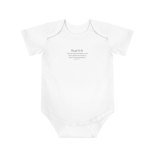 Cute Bible Verse Baby Bodysuit - Mat 10:16 - Ideal Baby Gift