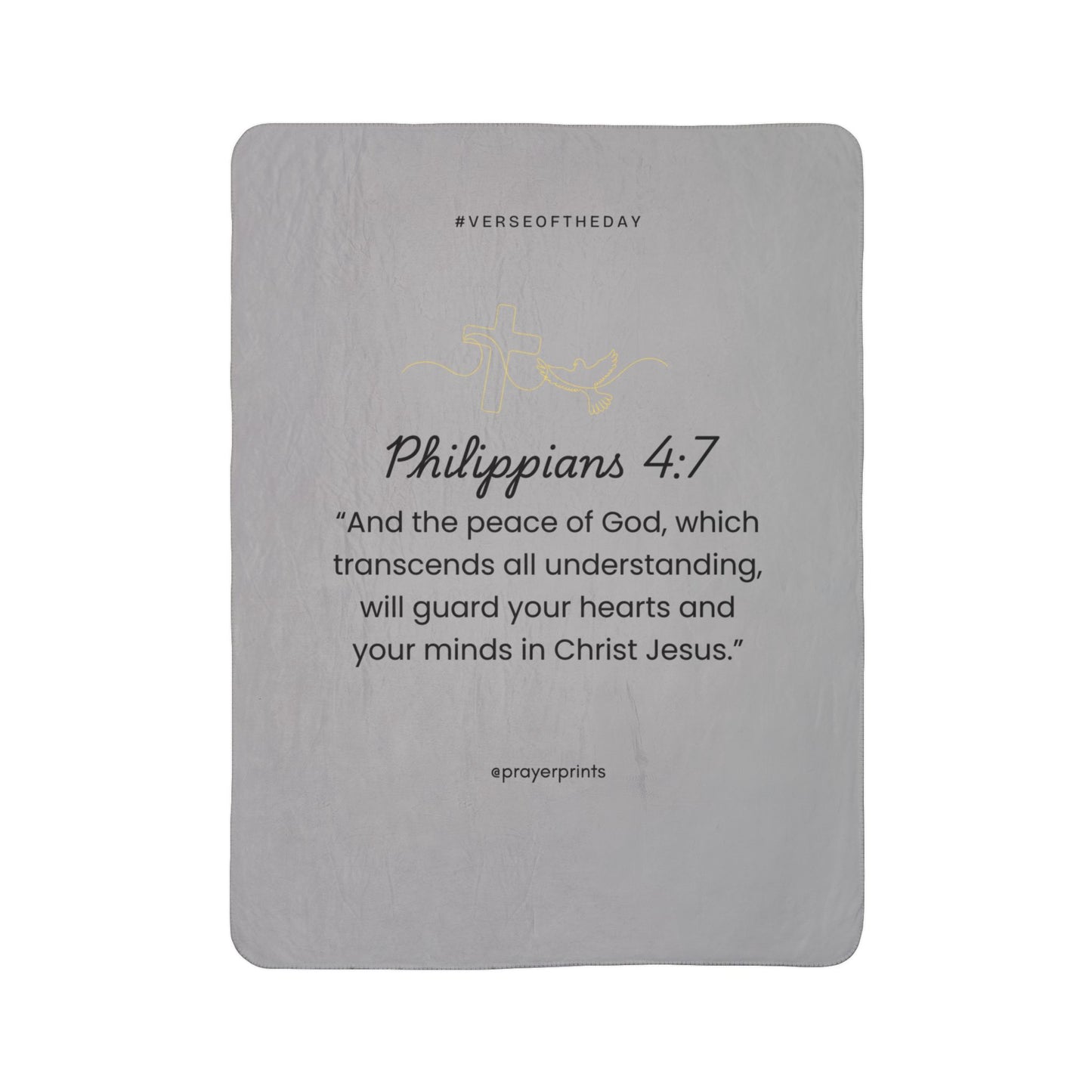Inspirational Fleece Sherpa Blanket - Philippians 4:7 Verse