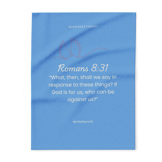 Inspirational Arctic Fleece Blanket with Bible Verse