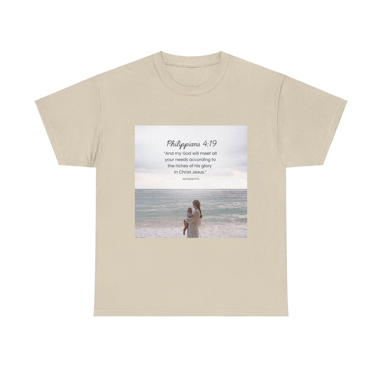 Inspirational Unisex Heavy Cotton Tee - 'Philippians 4:19'