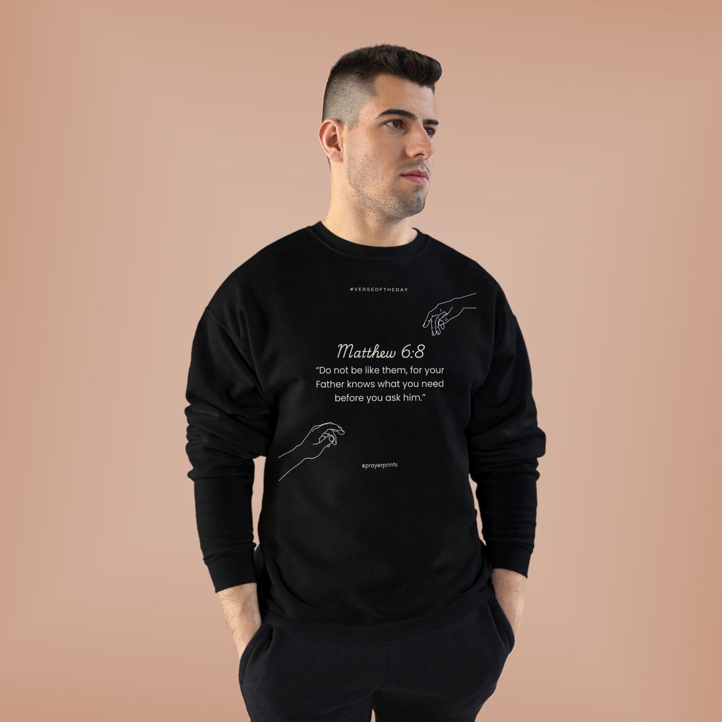 Inspirational Bible Verse Eco-Friendly Crewneck Sweatshirt