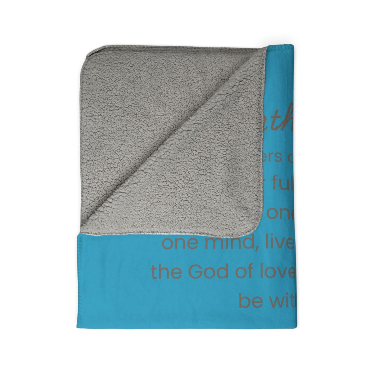 Inspirational Fleece Sherpa Blanket - 2 Corinthians 13:11