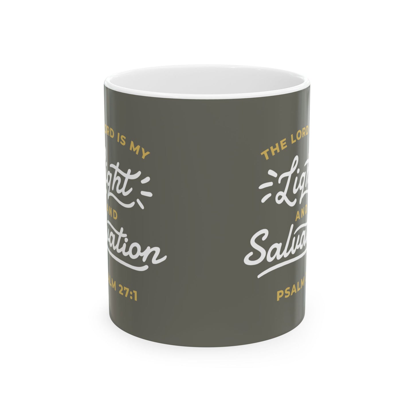 Inspirational Ceramic Mug - "The Lord is My Light and Salvation" - Perfect for Gifts and Daily Motivation