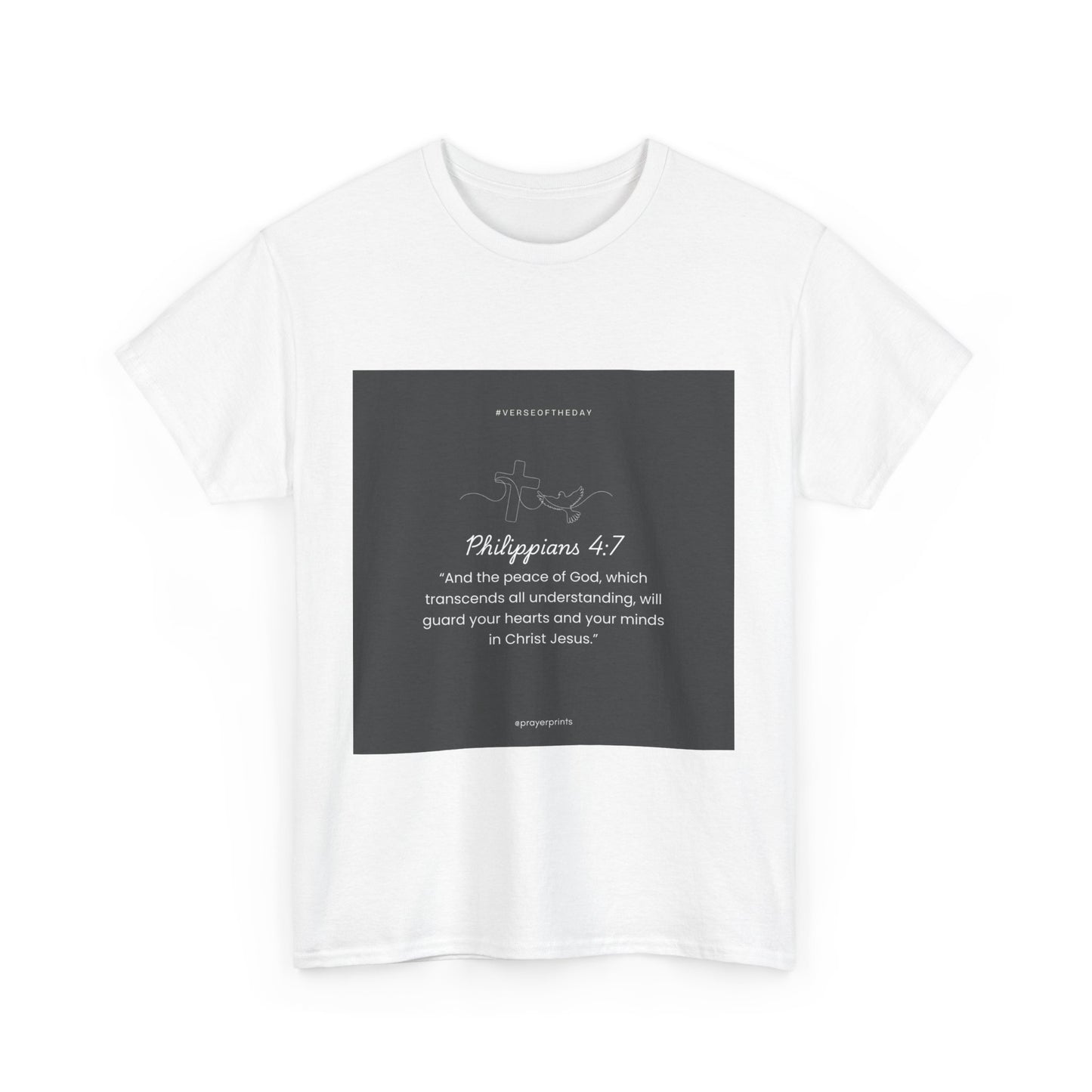 Philippians 4:7 Inspirational Unisex Heavy Cotton Tee