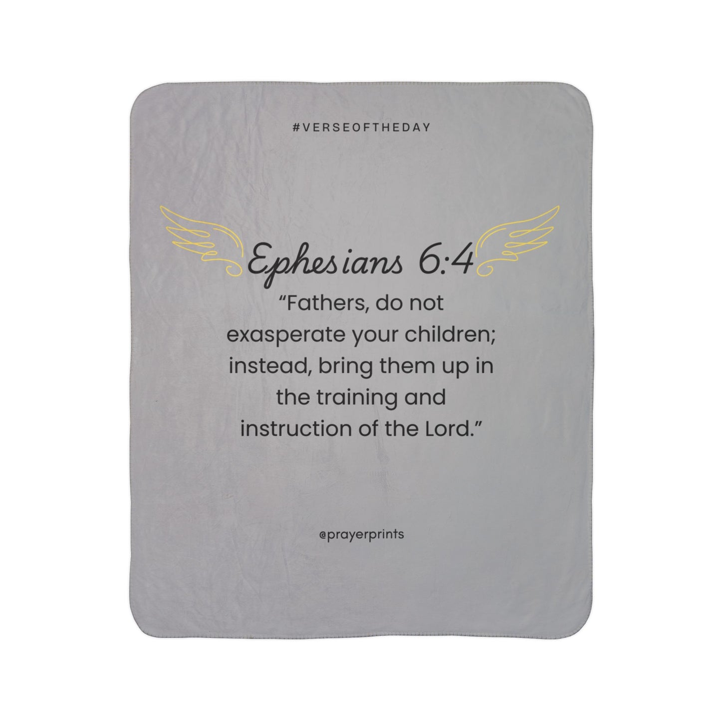 Inspirational Fleece Sherpa Blanket - Ephesians 6:4 - Cozy Gift for Dads