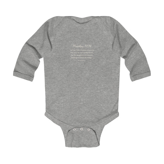 Faith-Inspired Infant Bodysuit - Matthew 19:14 Quote