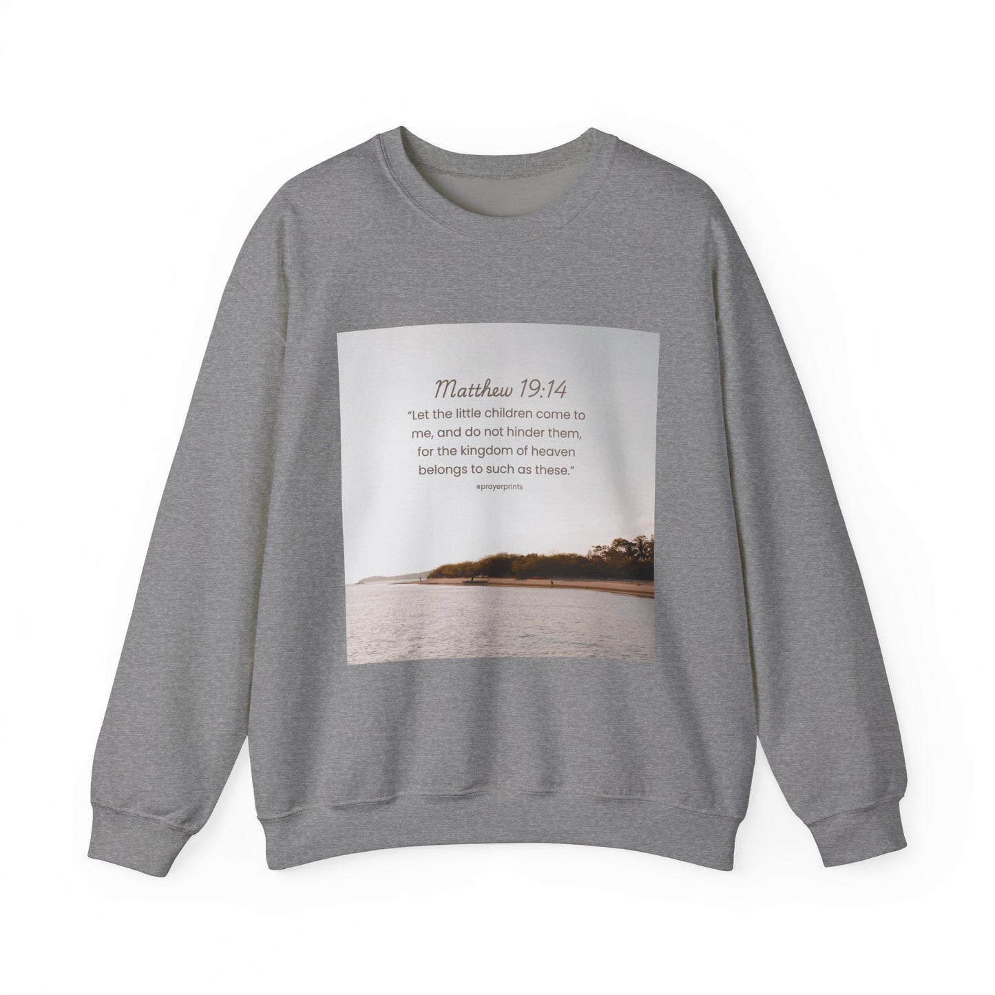 Inspirational Crewneck Sweatshirt with Biblical Verse - Unisex Heavy Blend