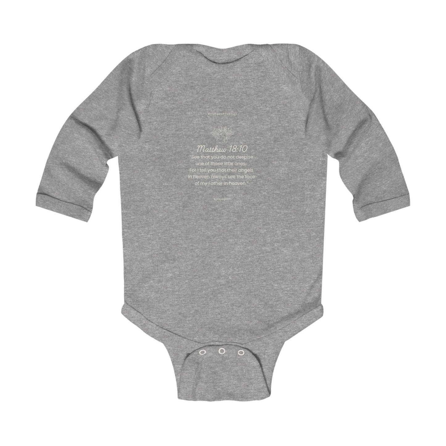 Bible Verse Infant Long Sleeve Bodysuit - Cute Baby Apparel