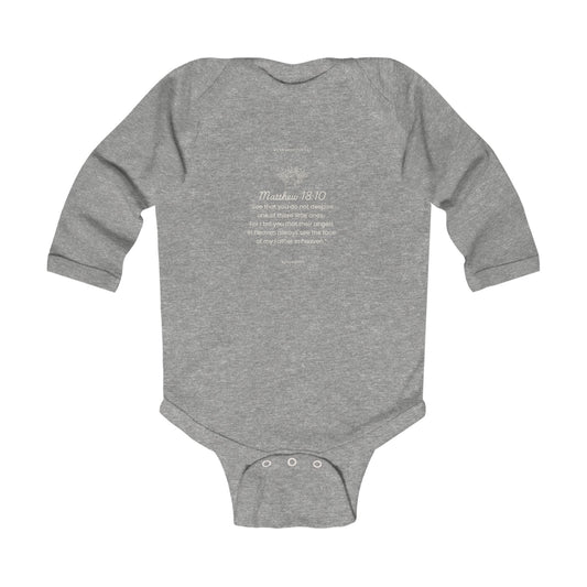 Bible Verse Infant Long Sleeve Bodysuit - Cute Baby Apparel