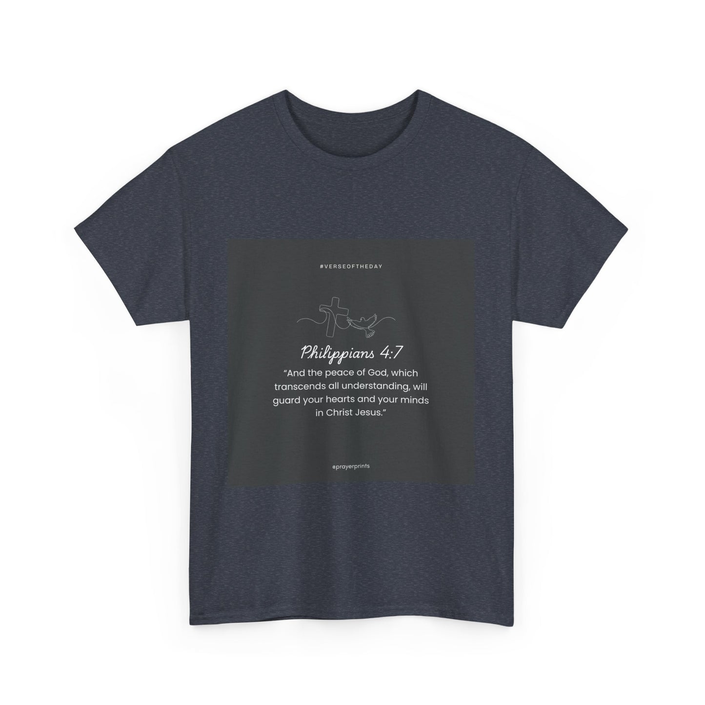 Philippians 4:7 Inspirational Unisex Heavy Cotton Tee