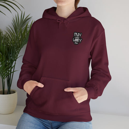 Inspirational Faith Hoodie – "Pray, Worry Less" Design