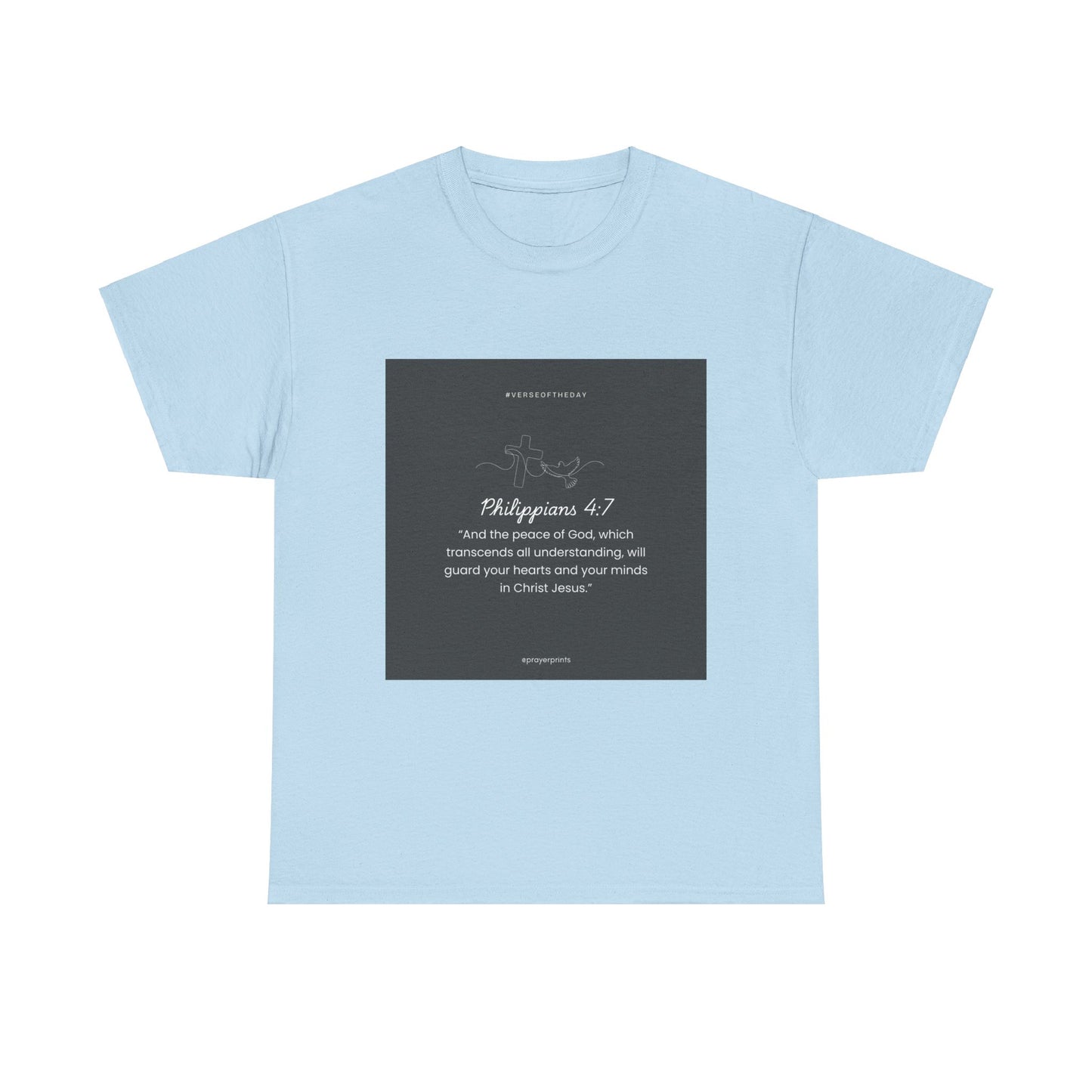 Philippians 4:7 Inspirational Unisex Heavy Cotton Tee