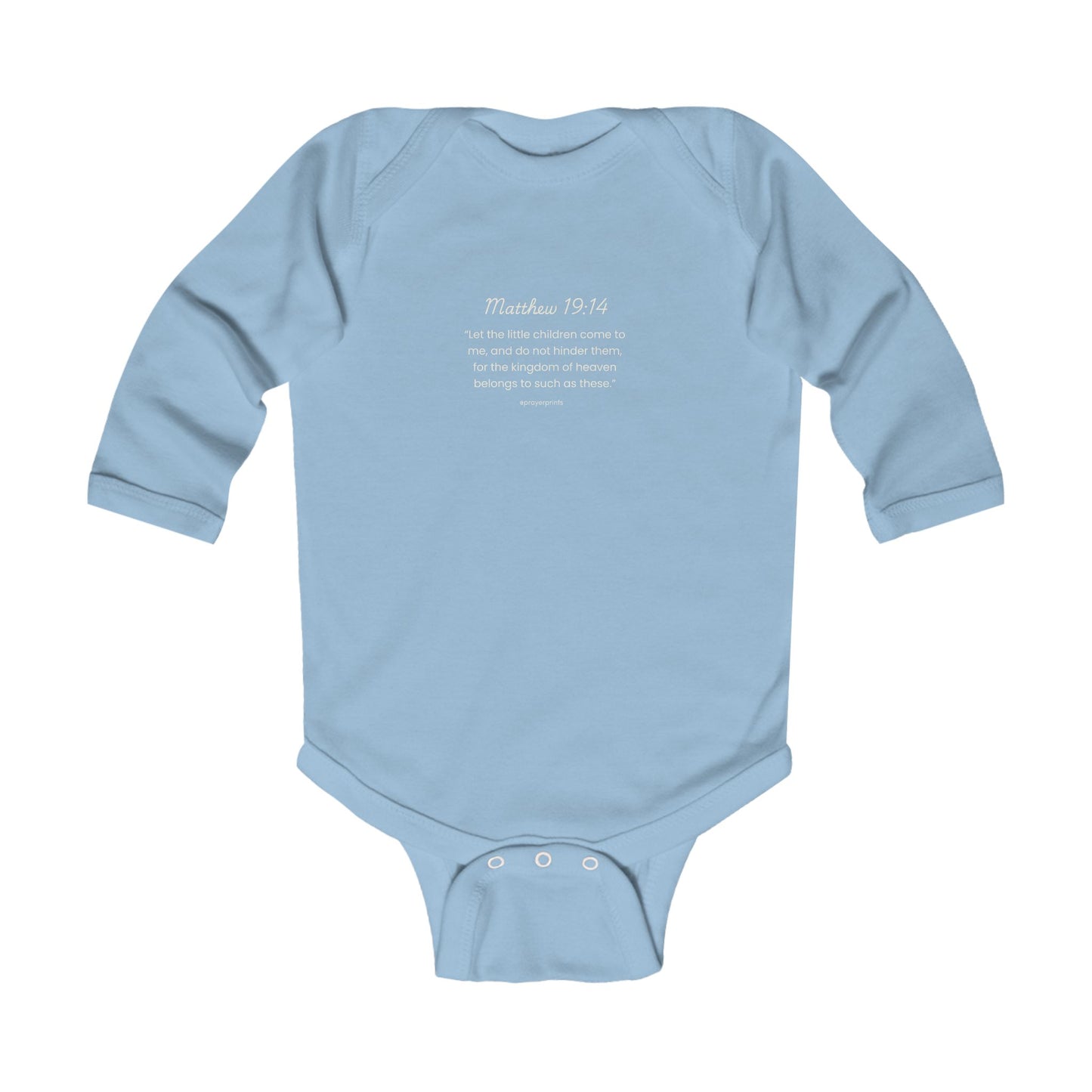Faith-Inspired Infant Bodysuit - Matthew 19:14 Quote