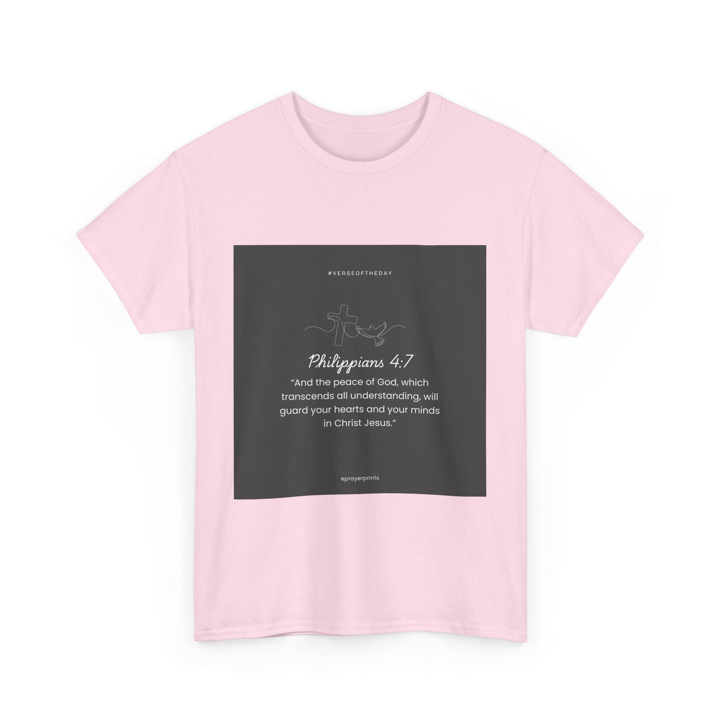Philippians 4:7 Inspirational Unisex Heavy Cotton Tee