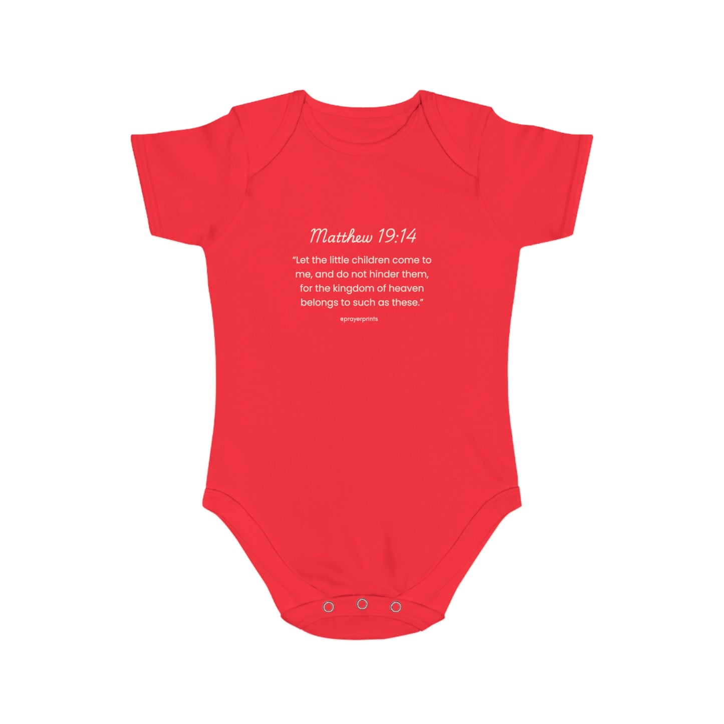 Inspirational Bible Verse Baby Bodysuit | Short Sleeve Infant Suit
