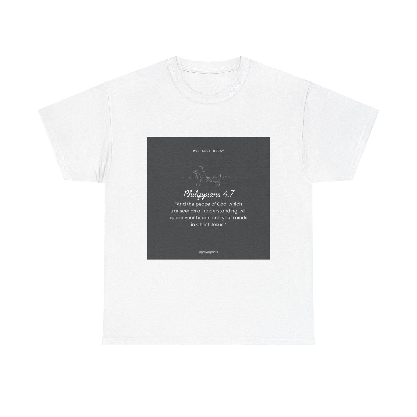 Philippians 4:7 Inspirational Unisex Heavy Cotton Tee