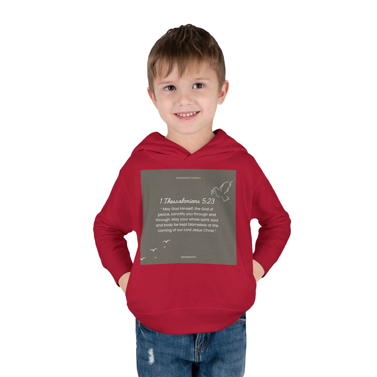 Toddler Fleece Hoodie with Inspirational Bible Verse - Perfect Gift for Kids