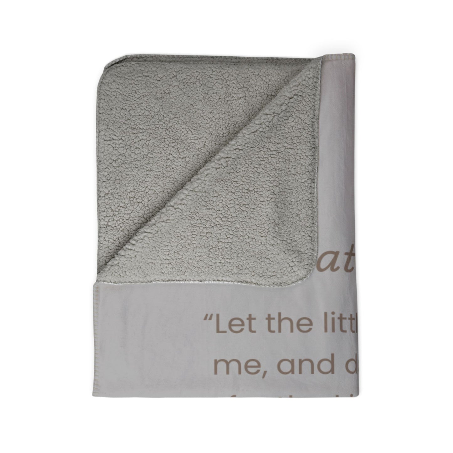 Inspirational Fleece Sherpa Blanket - Matthew 19:14 - Cozy Gift for Kids and Family