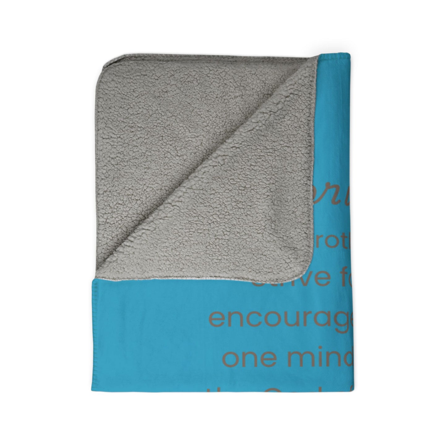 Inspirational Fleece Sherpa Blanket - 2 Corinthians 13:11