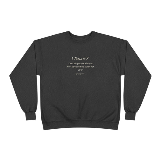 Unisex EcoSmart Crewneck Sweatshirt - Inspirational Hebrews 13:5