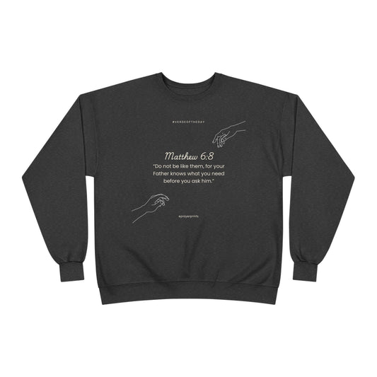 Inspirational Bible Verse Eco-Friendly Crewneck Sweatshirt