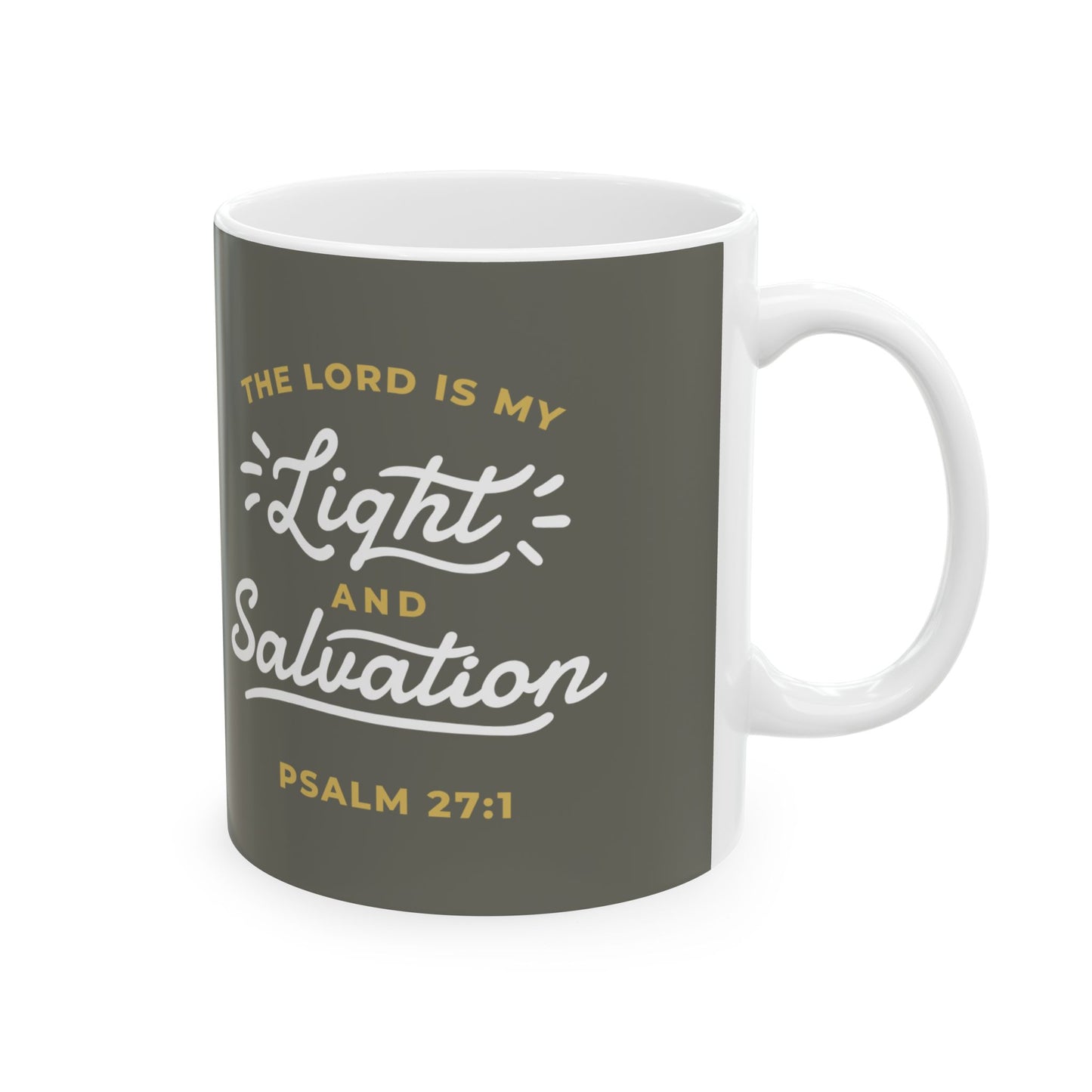 Inspirational Ceramic Mug - "The Lord is My Light and Salvation" - Perfect for Gifts and Daily Motivation