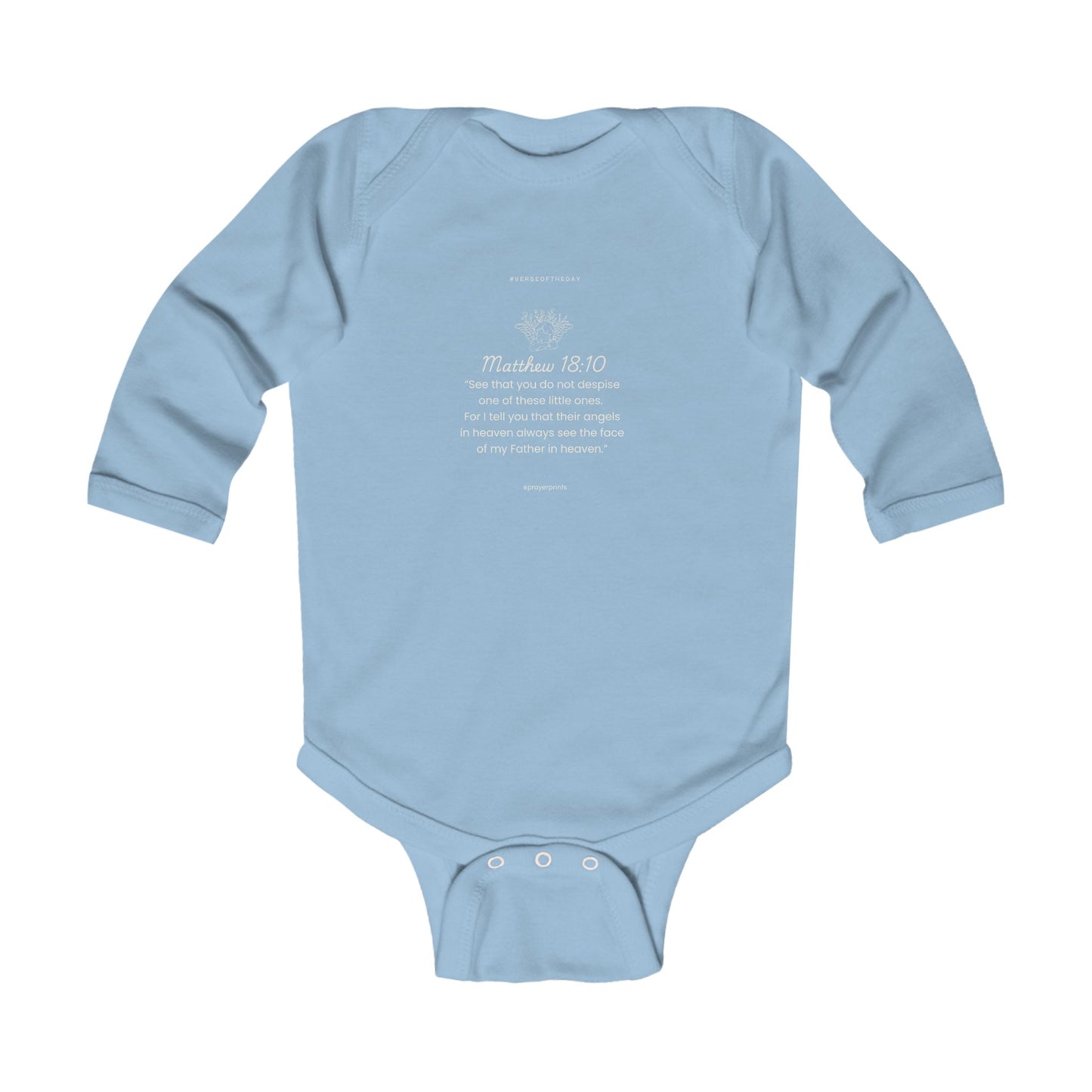 Bible Verse Infant Long Sleeve Bodysuit - Cute Baby Apparel