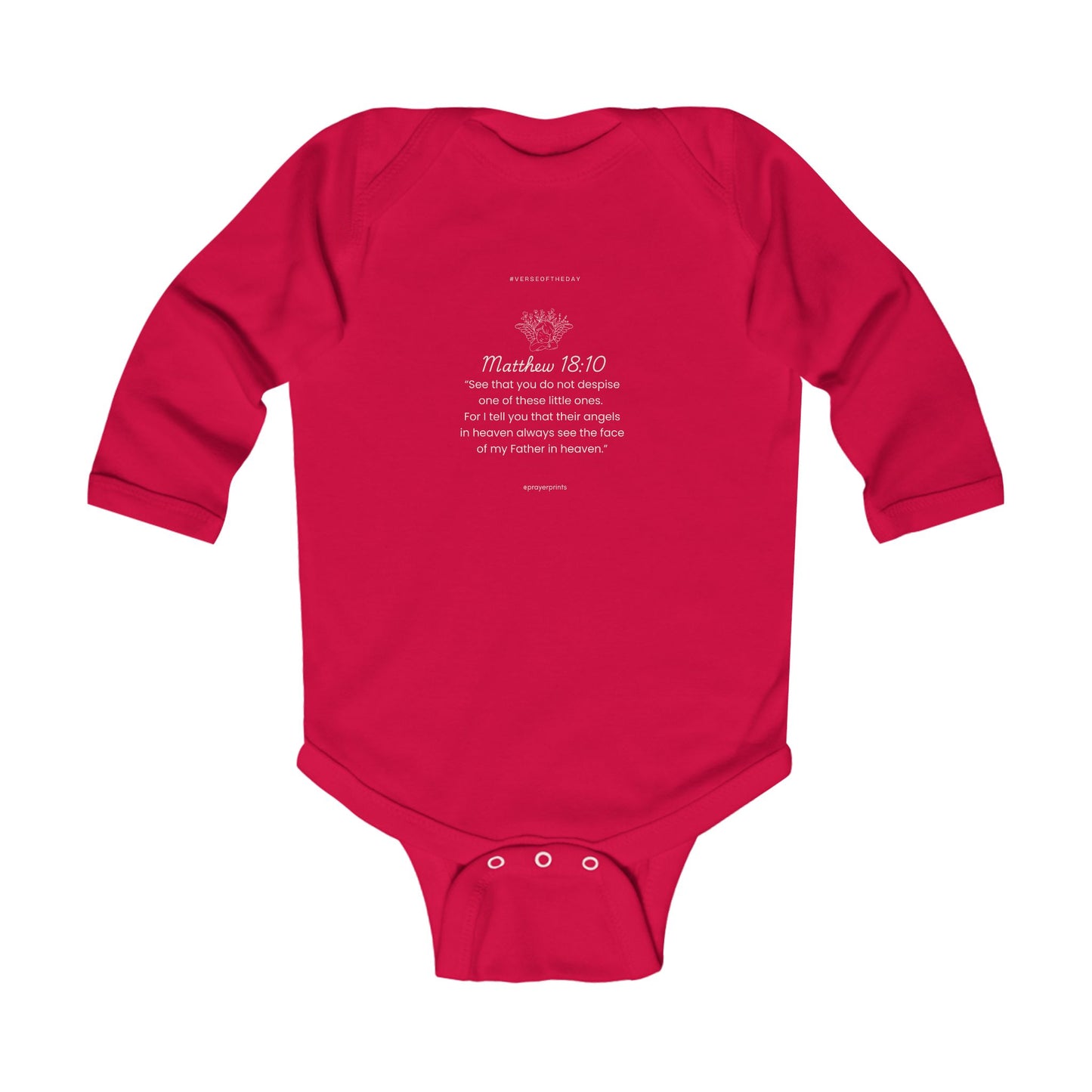 Bible Verse Infant Long Sleeve Bodysuit - Cute Baby Apparel